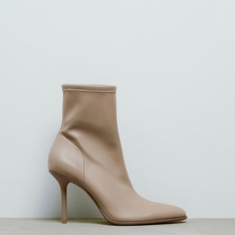 Women’s Zara High Heel Ankle Booties Size 7.5/38